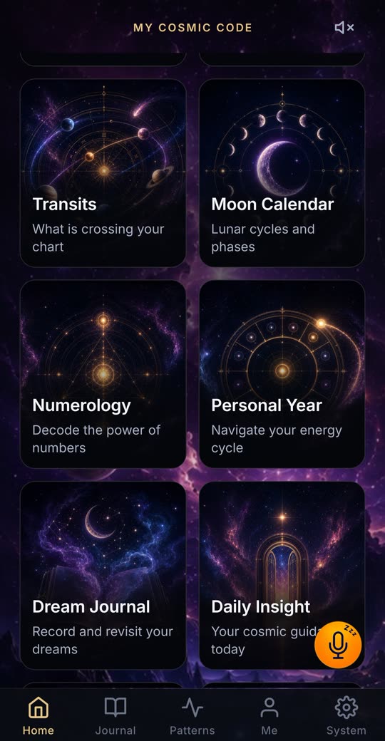 Explore: transits, Moon calendar, numerology and personal year